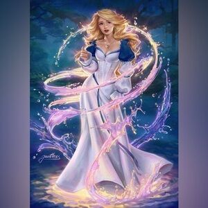 Swan Princess DIY 5D Full Round Drill Diamond Painting
